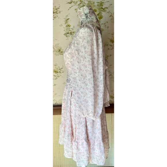 Tie Back Casual Dress Lantern Sleeve Dress Tie Back Sundress - Picture 4 of 7